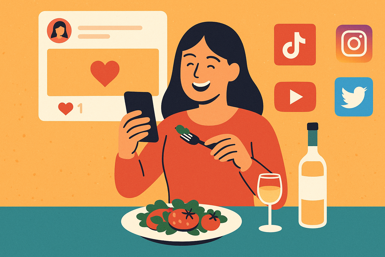Impatto di social media e influencer sul mercato alimentare