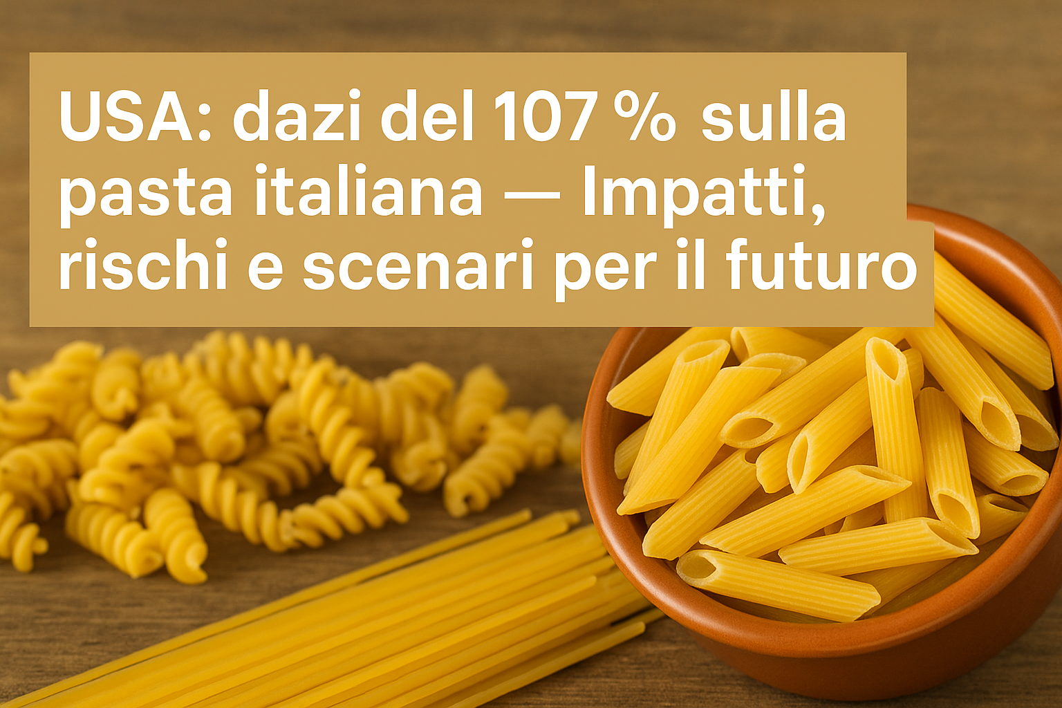 Potenziali conseguenze dei Dazi USA: 107% sulla pasta italiana